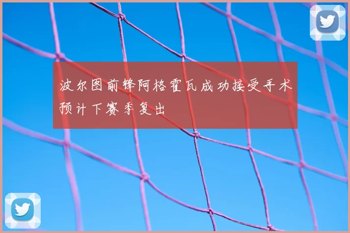 波尔图前锋阿格霍瓦成功接受手术预计下赛季复出